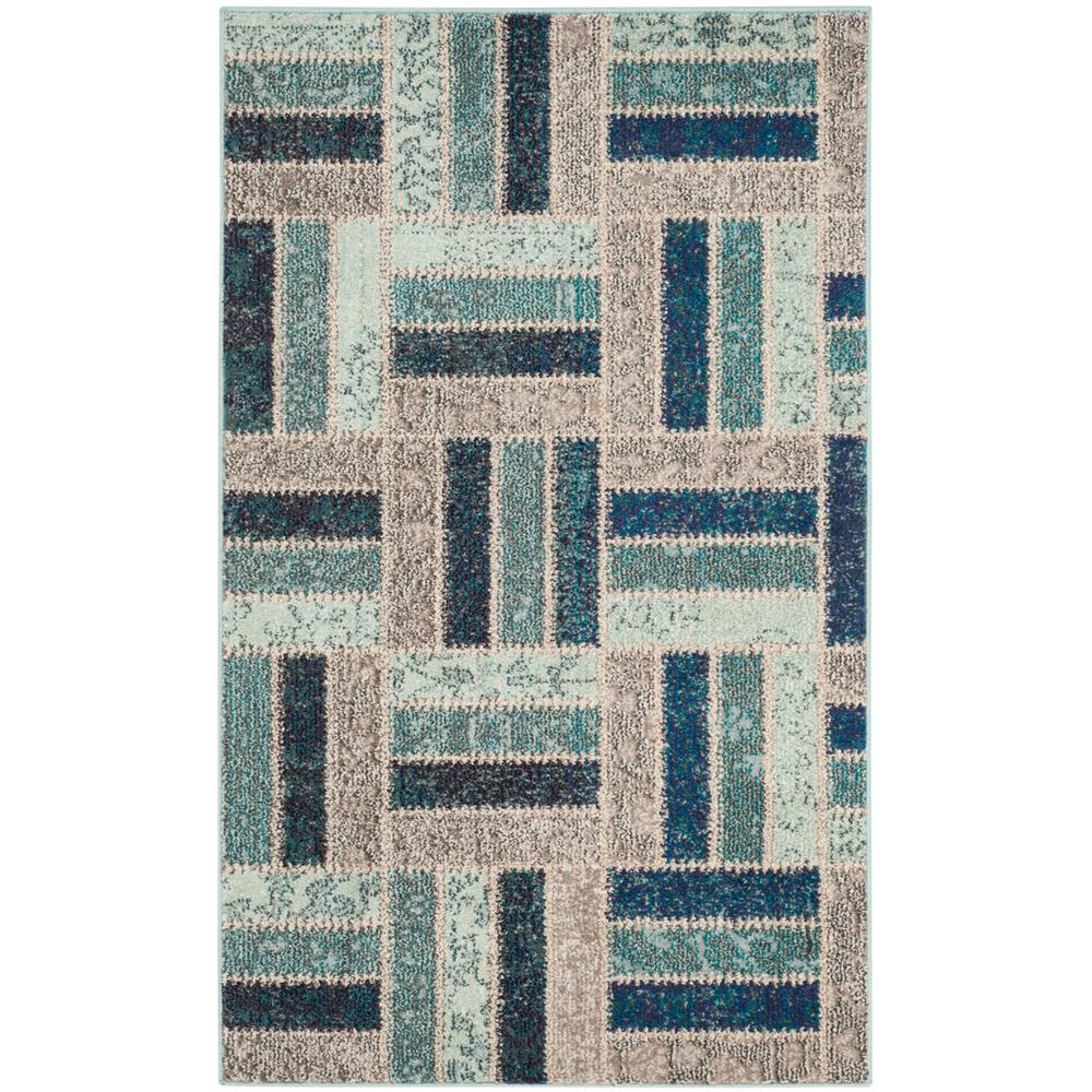 MONACO, GREY / BLUE, 3' X 5', Area Rug