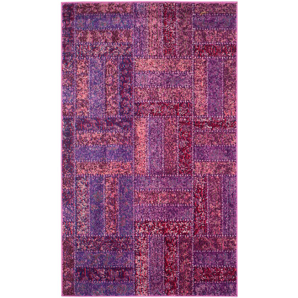 MONACO, PURPLE / MULTI, 3' X 5', Area Rug