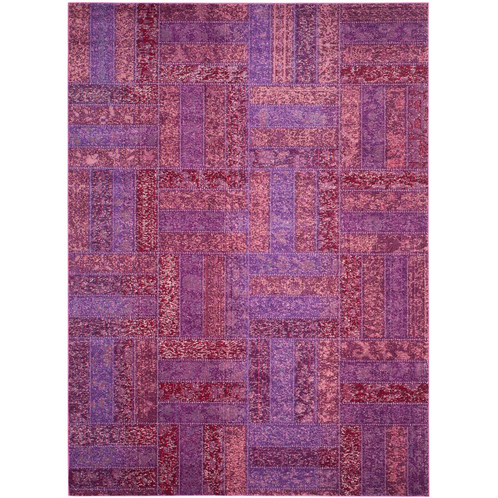 MONACO, PURPLE / MULTI, 8' X 11', Area Rug