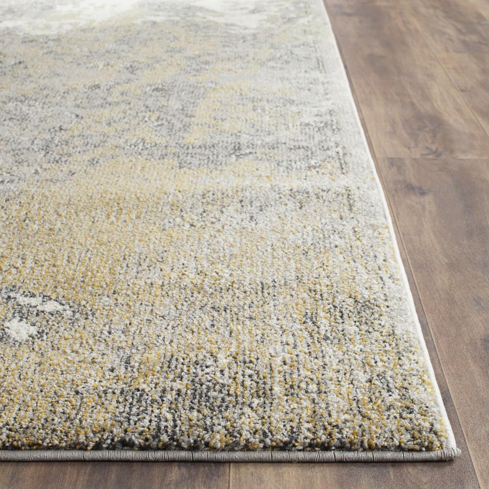MONACO, IVORY / GREY, 4' X 5'-7", Area Rug