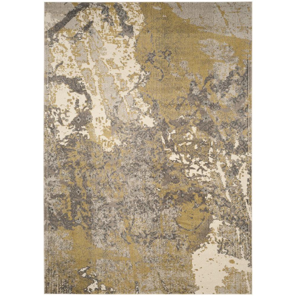 MONACO, IVORY / GREY, 8' X 11', Area Rug