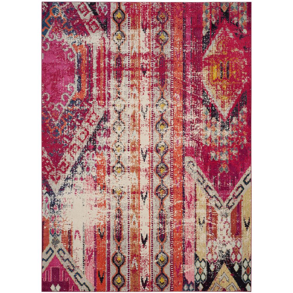 MONACO, MAGENTA / MULTI, 11' X 15', Area Rug