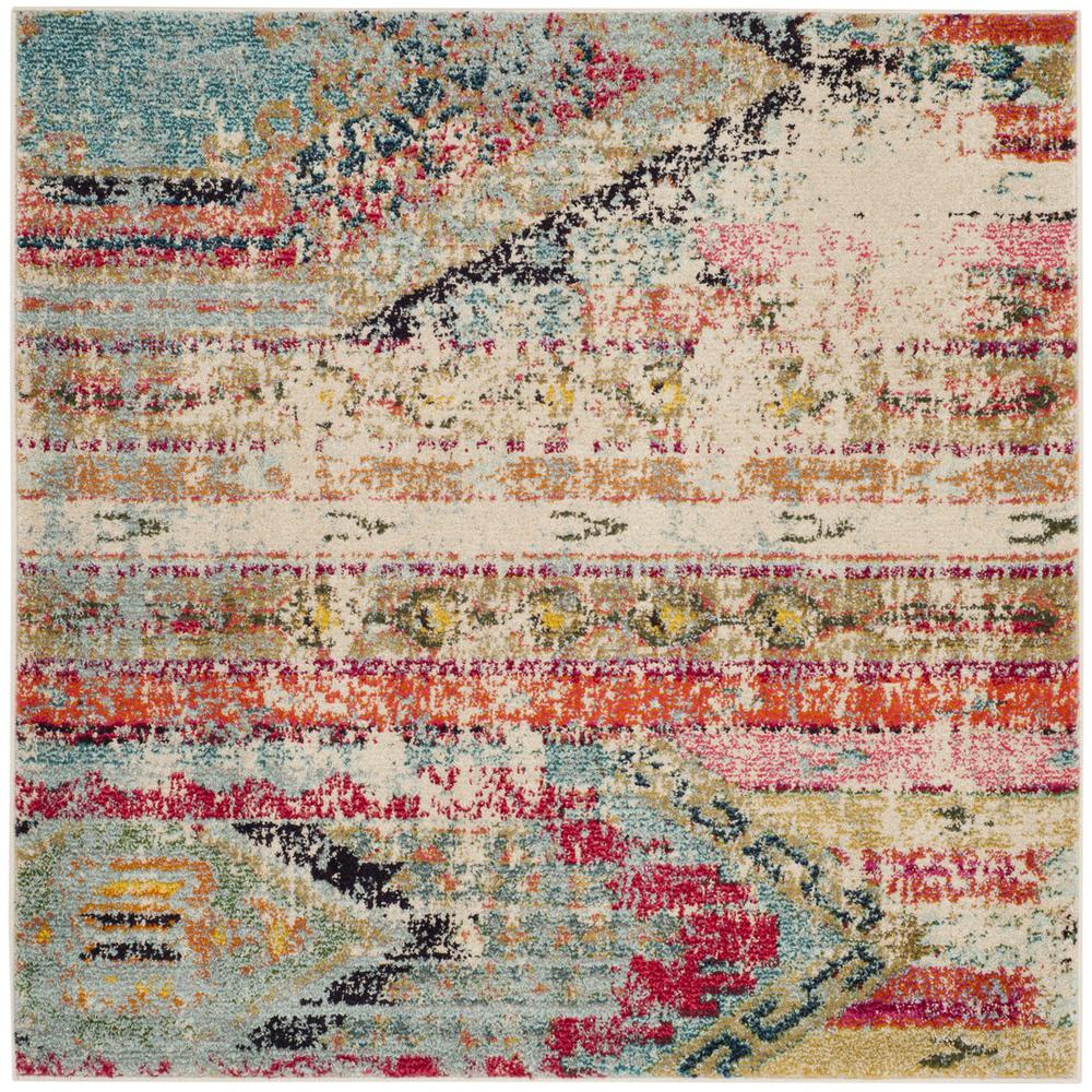 MONACO, MULTI, 4' X 4' Square, Area Rug