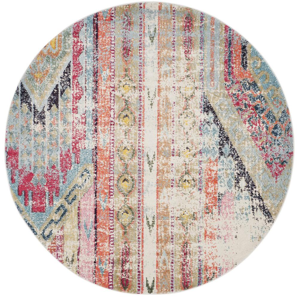 MONACO, MULTI, 6'-7" X 6'-7" Round, Area Rug