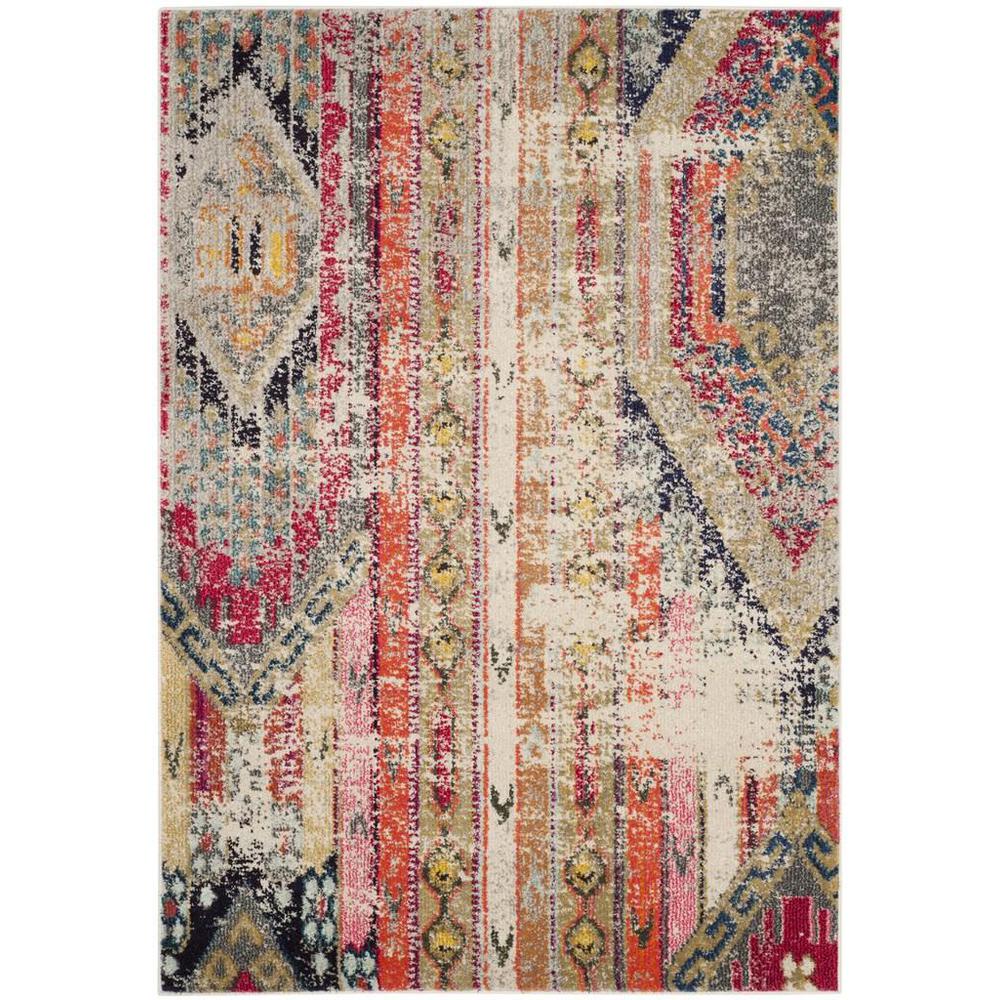 MONACO, LIGHT GREY / MULTI, 10' X 14', Area Rug
