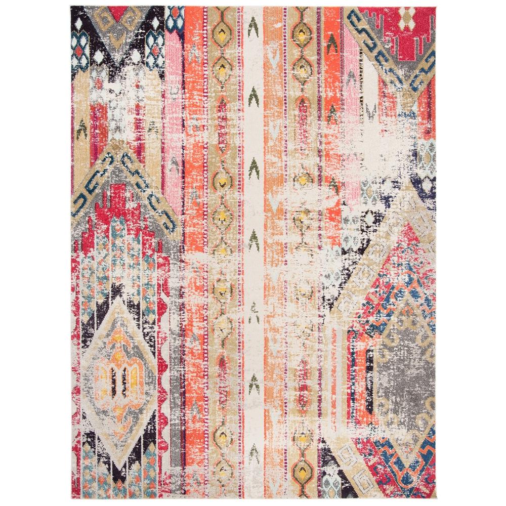 MONACO, LIGHT GREY / MULTI, 11' X 15', Area Rug