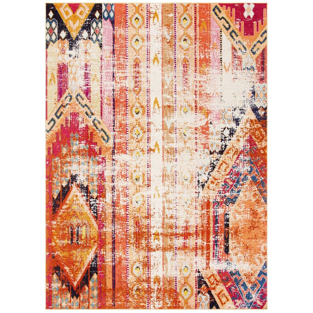 MONACO, ORANGE / MULTI, 8' X 11', Area Rug, MNC222H-8