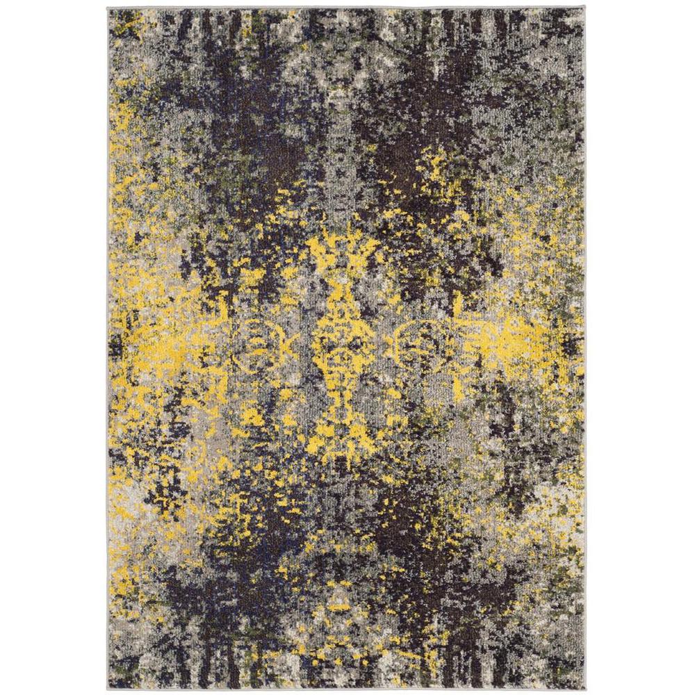 MONACO, GREY / MULTI, 4' X 5'-7", Area Rug, MNC223G-4