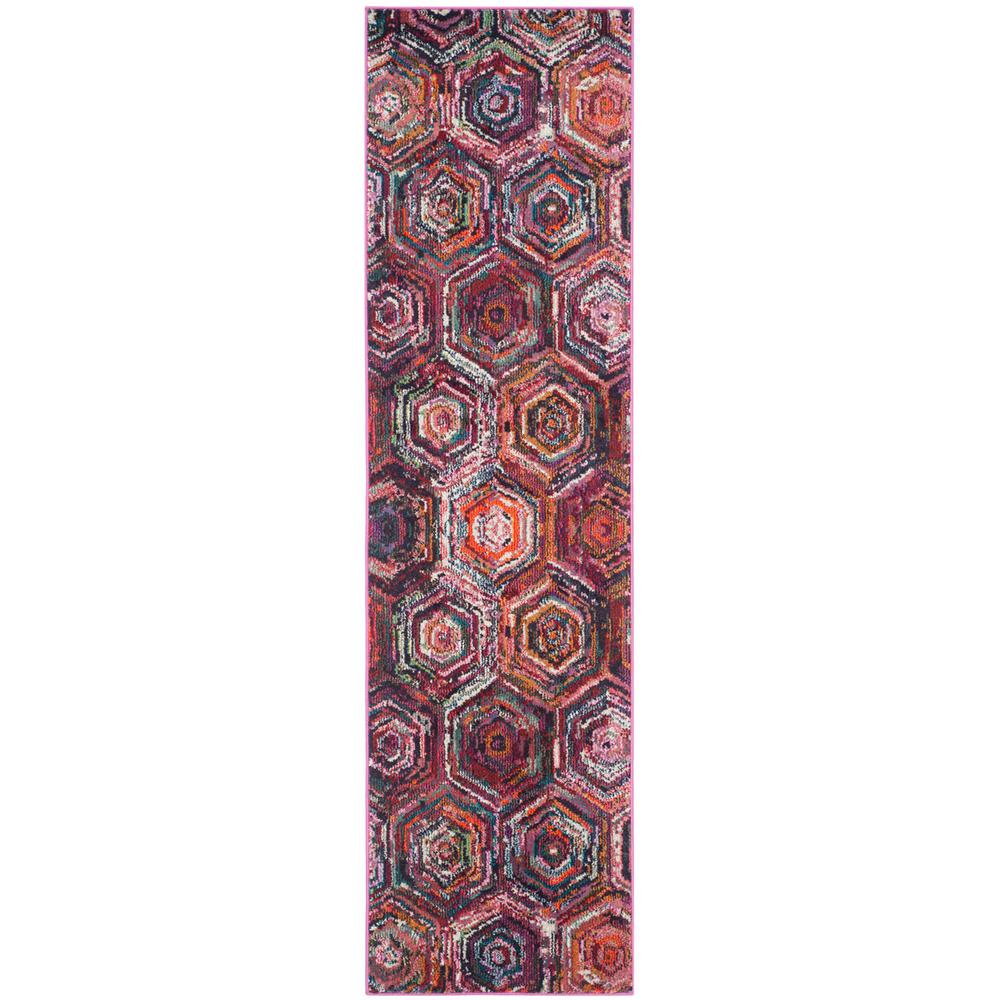 MONACO, PINK / MULTI, 2'-2" X 8', Area Rug, MNC224D-28