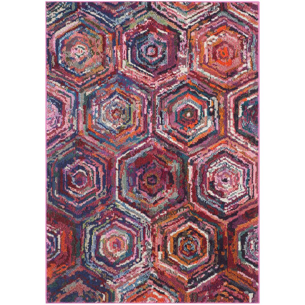 MONACO, PINK / MULTI, 4' X 5'-7", Area Rug, MNC224D-4
