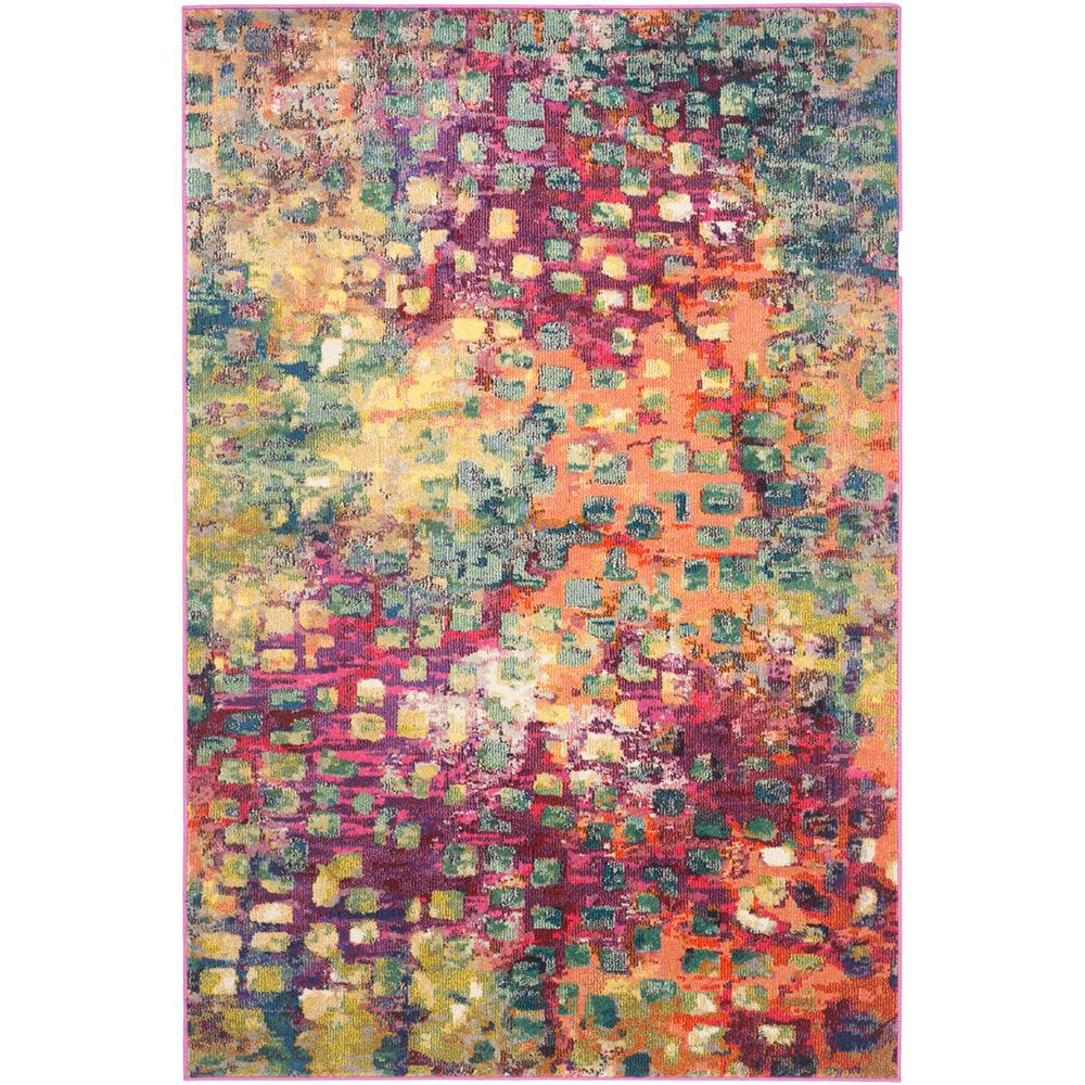 MONACO, PINK / MULTI, 5'-1" X 7'-7", Area Rug, MNC225D-5