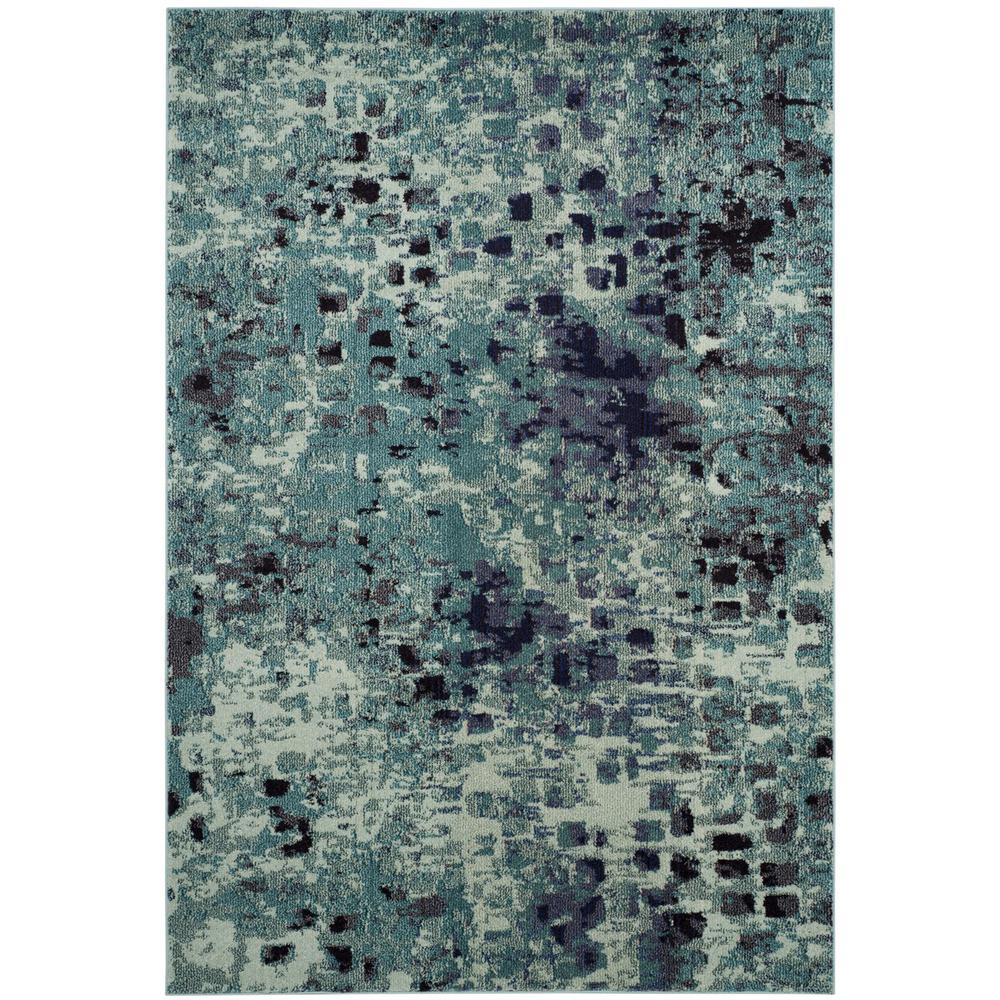 MONACO, LIGHT BLUE / MULTI, 4' X 5'-7", Area Rug