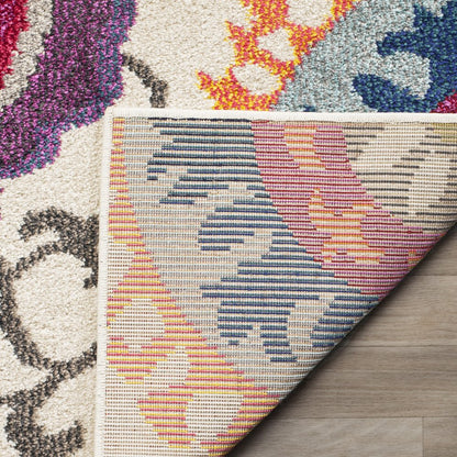 Monaco Floral Medallion Rug - Ivory / Multi - 6'-7" x 9'-2"