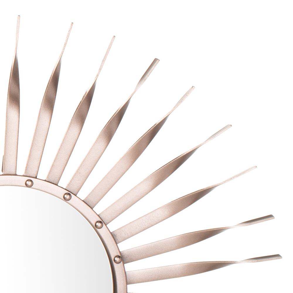 Marlene Sunburst Mirror, Rose Gold