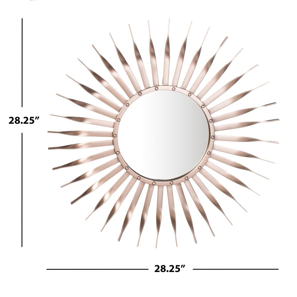 Marlene Sunburst Mirror, Rose Gold