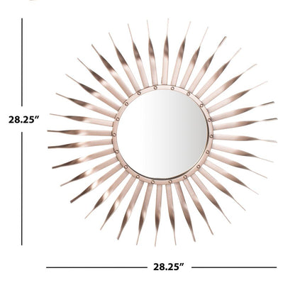 Marlene Sunburst Mirror, Rose Gold