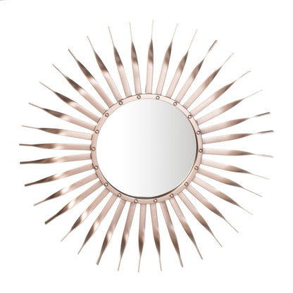 Marlene Sunburst Mirror, Rose Gold