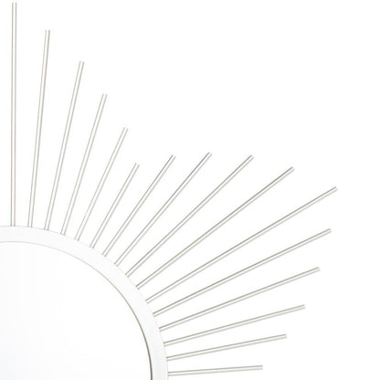 River Sunburst Mirror, Silver
