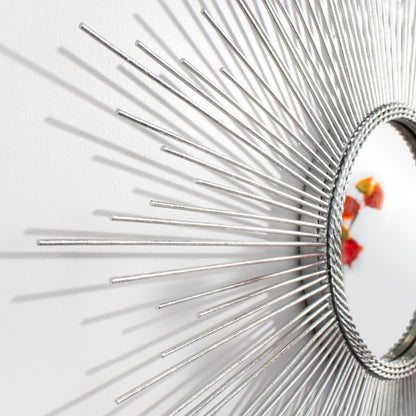 Emme Sunburst Mirror, Silver