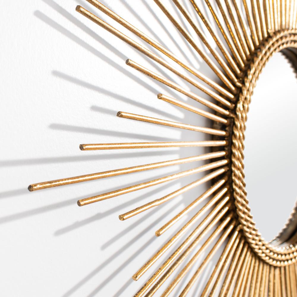 Nahla Sunburst Mirror, Gold Leaf