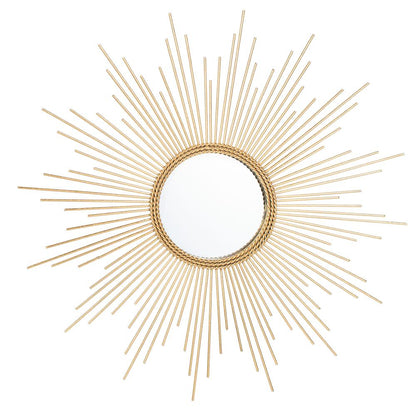 Nahla Sunburst Mirror, Gold Leaf