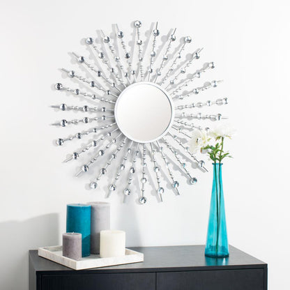 Ariela Sunburst Mirror, Silver