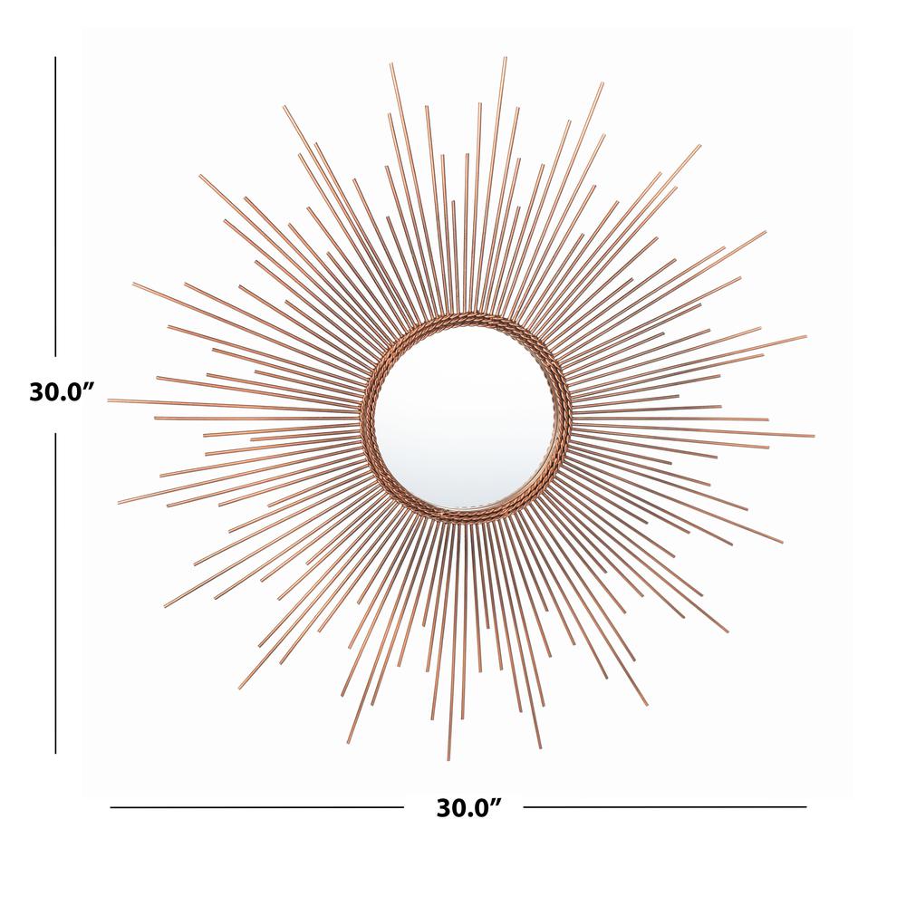 Genevieve Sunburst Mirror, Copper