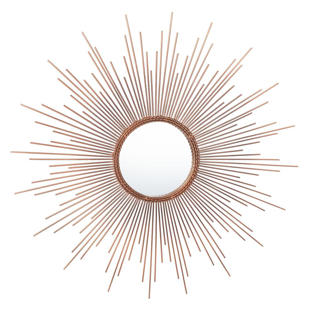 Genevieve Sunburst Mirror, Copper