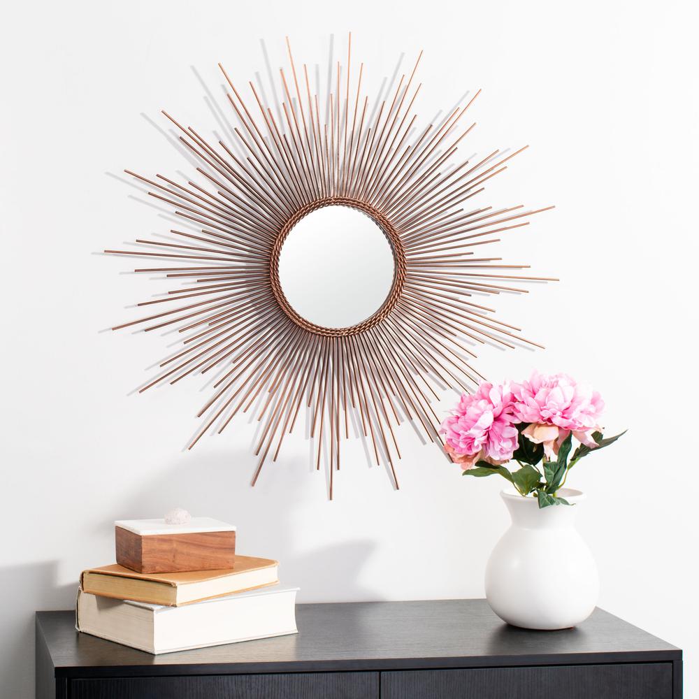 Genevieve Sunburst Mirror, Copper
