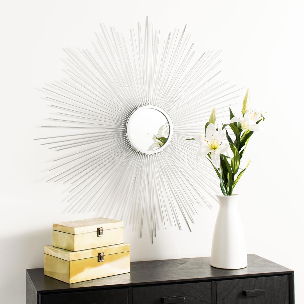 Arlo Sunburst Mirror, Silver
