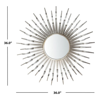Naya Sunburst Mirror, Gunmetal