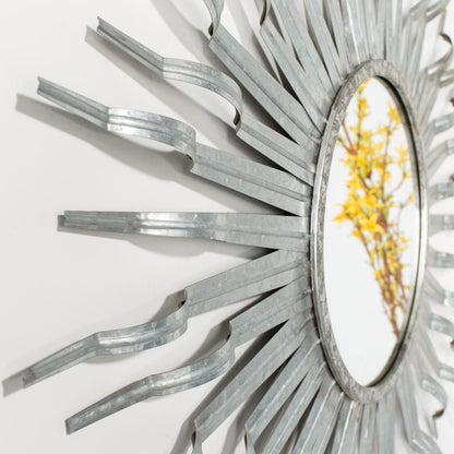 Naya Sunburst Mirror, Silver