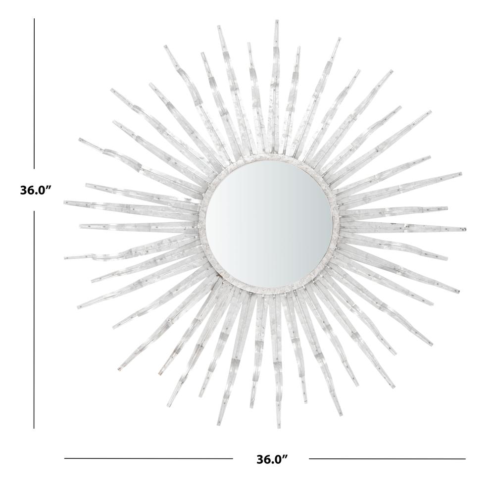 Naya Sunburst Mirror, Silver