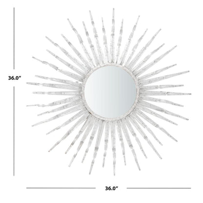 Naya Sunburst Mirror, Silver