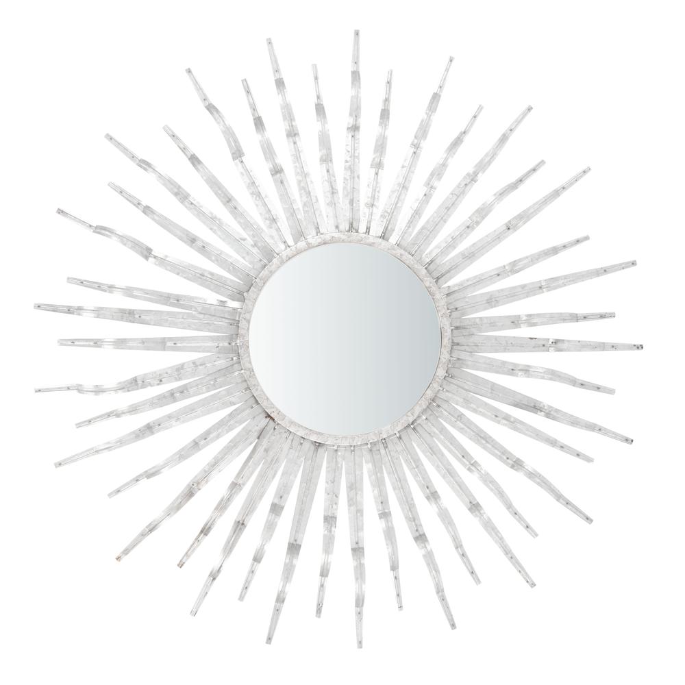 Naya Sunburst Mirror, Silver