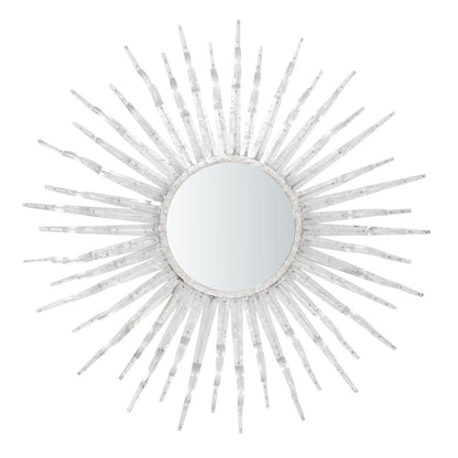 Naya Sunburst Mirror, Silver