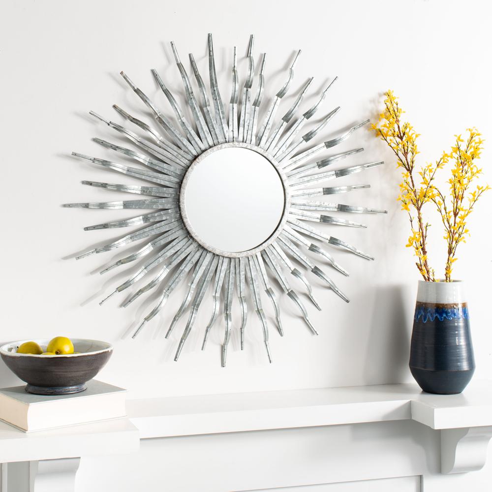 Naya Sunburst Mirror, Silver
