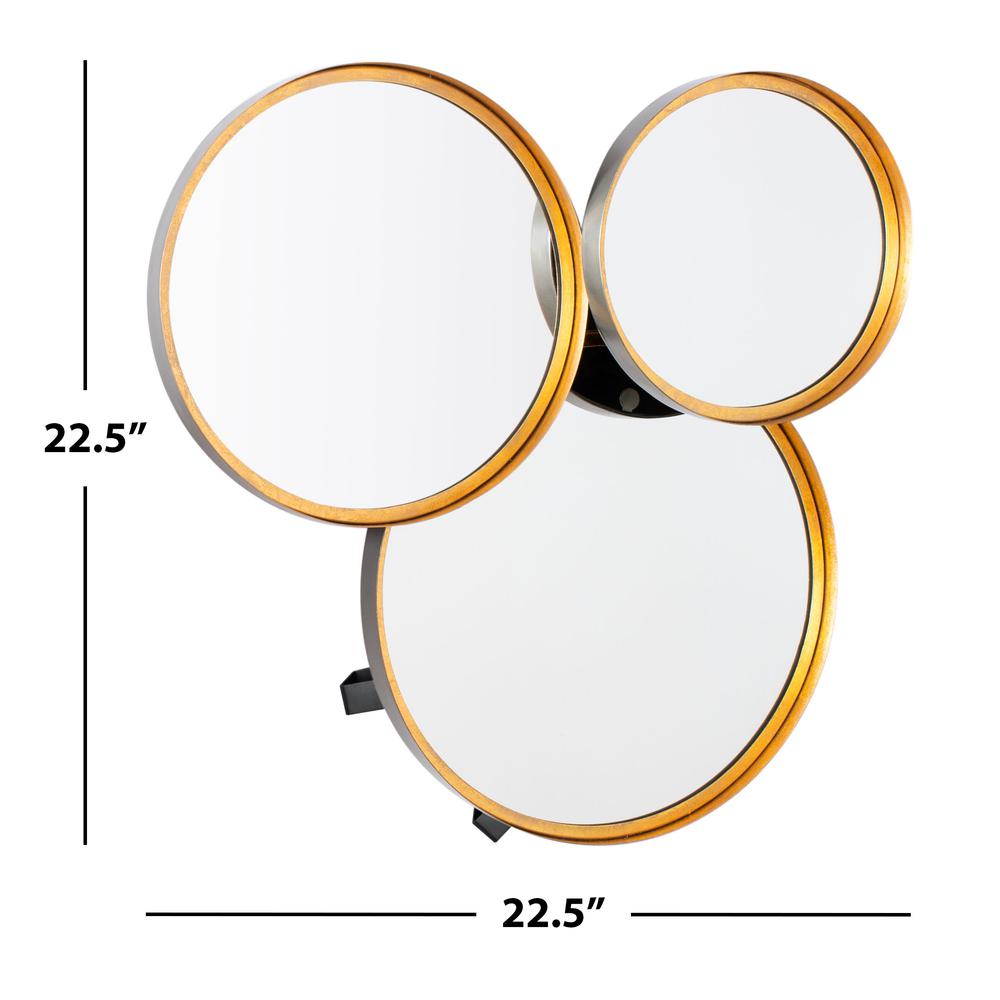 Loni Mirror, Gold Foil/Black