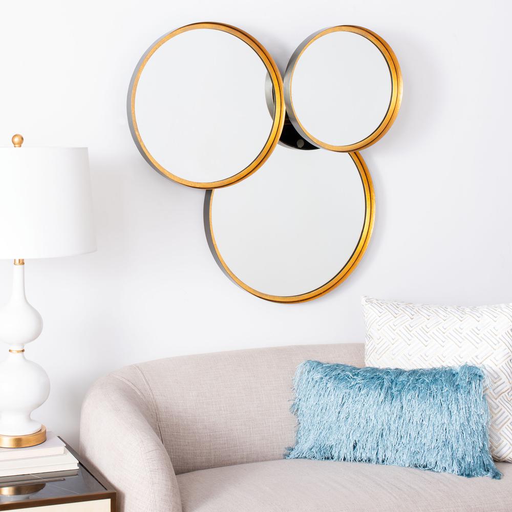 Loni Mirror, Gold Foil/Black