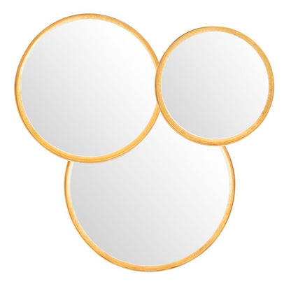 Loni Mirror, Gold Foil/White