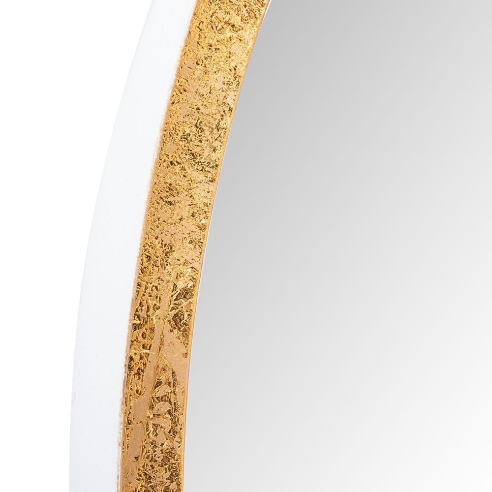 Loni Mirror, Gold Foil/White