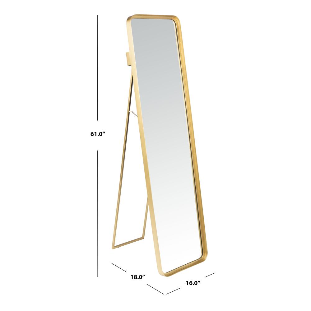 Lerna Mirror, Brushed Brass