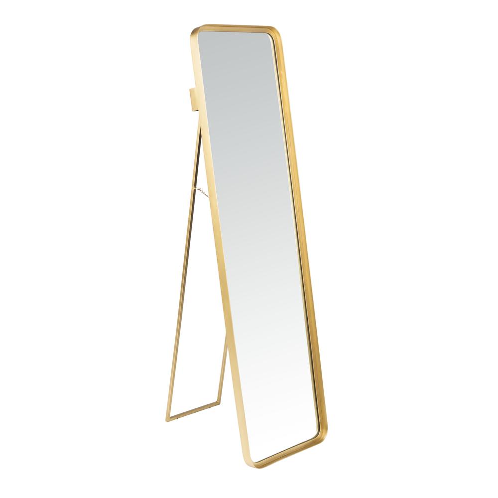 Lerna Mirror, Brushed Brass