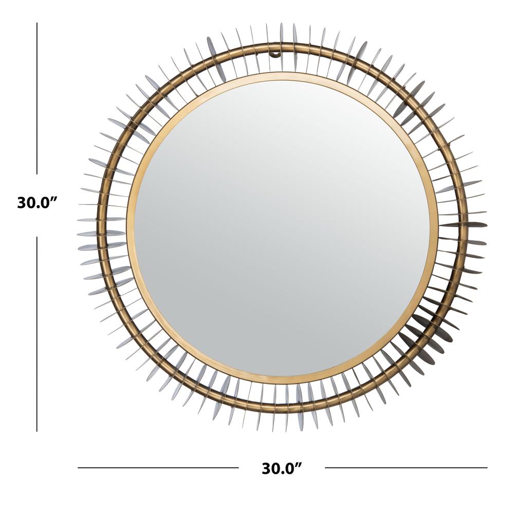 Storm Mirror, Brass Antique