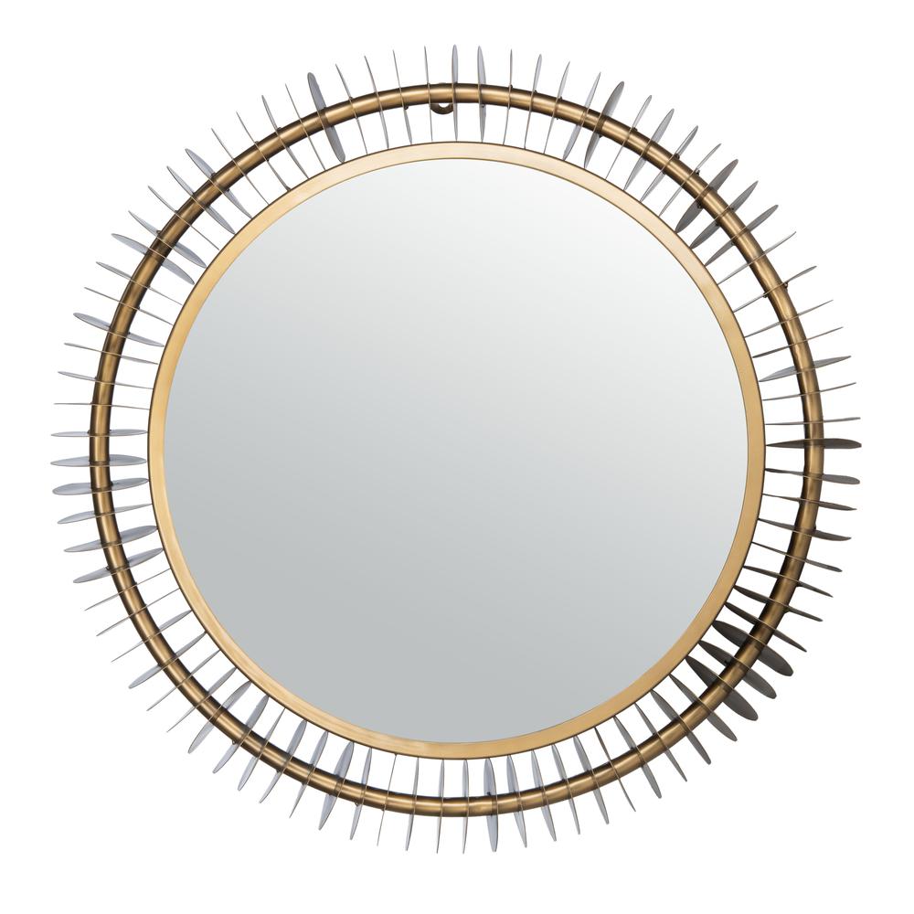 Storm Mirror, Brass Antique