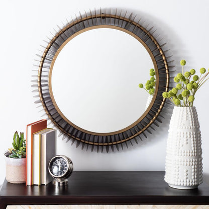 Storm Mirror, Brass Antique
