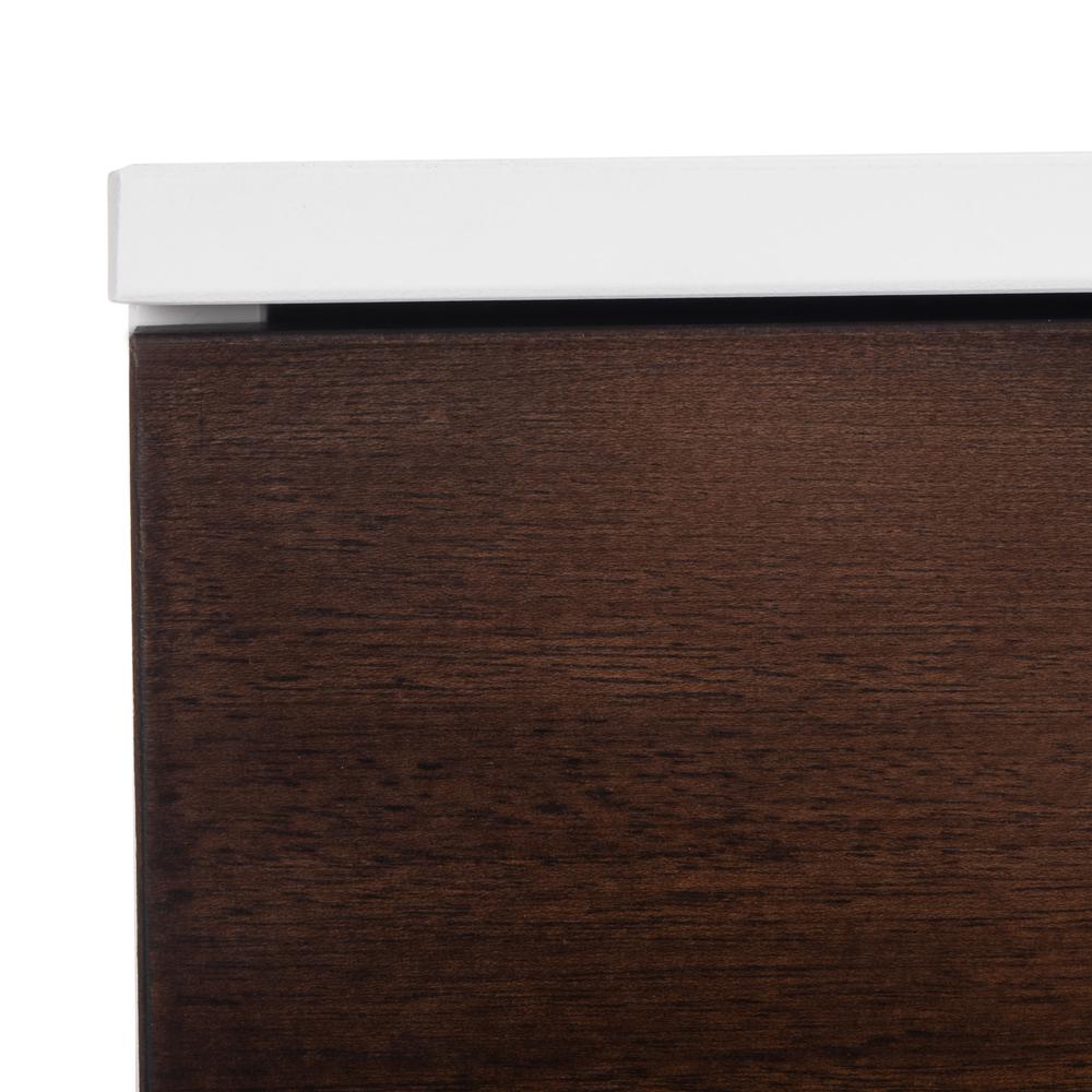 Genevieve 2 Drawer Nightstand, White/Gold