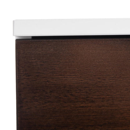 Genevieve 2 Drawer Nightstand, White/Gold