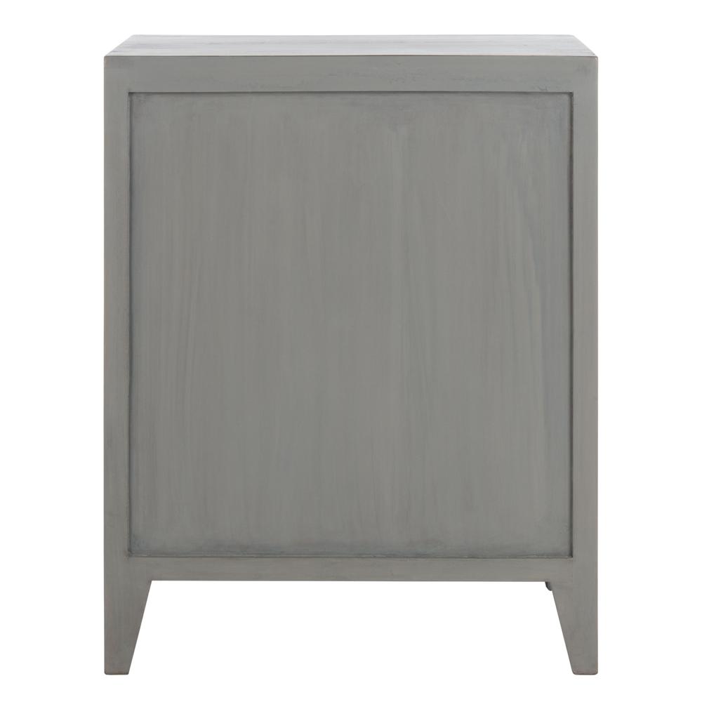 Thea 1 Door Carved Nightstand, Grey Walnut