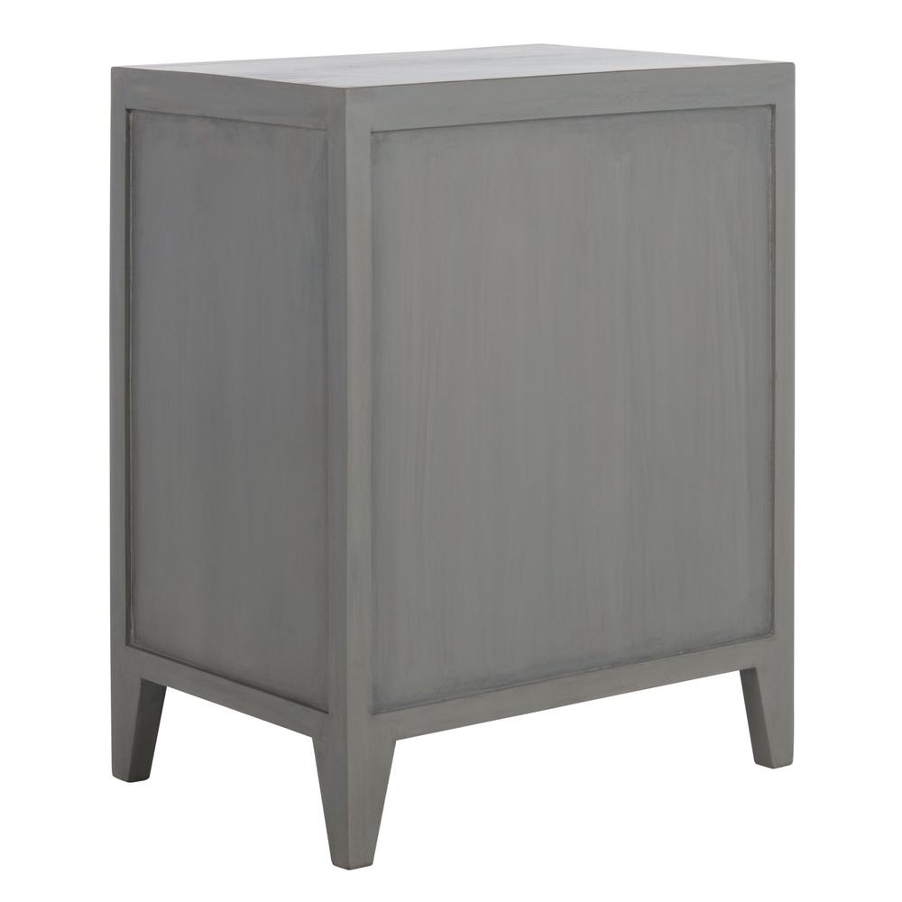 Thea 1 Door Carved Nightstand, Grey Walnut